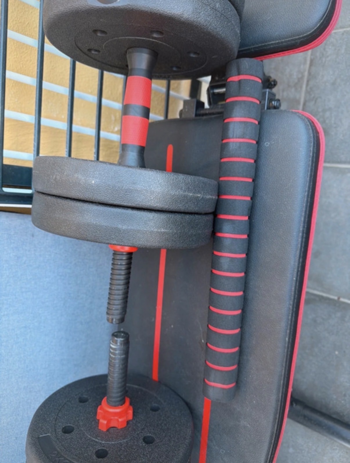 Homcom set 2 manubri con 16 dischi pesi da 30 kg totali e connettore nero - foto 2