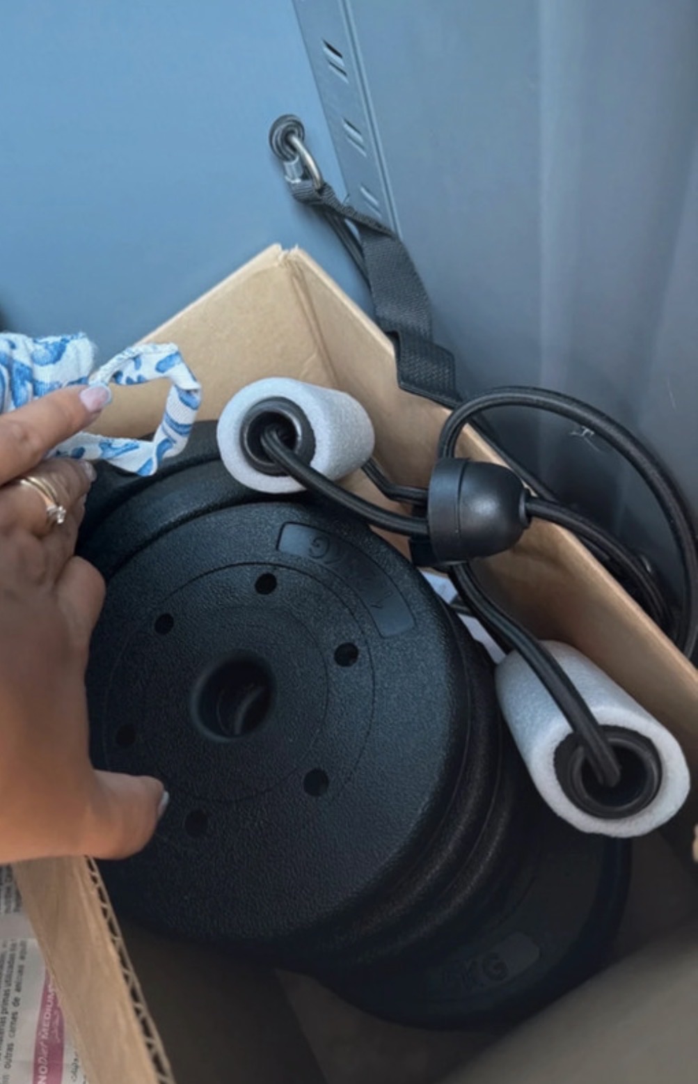 Homcom set 2 manubri con 16 dischi pesi da 30 kg totali e connettore nero - foto 3
